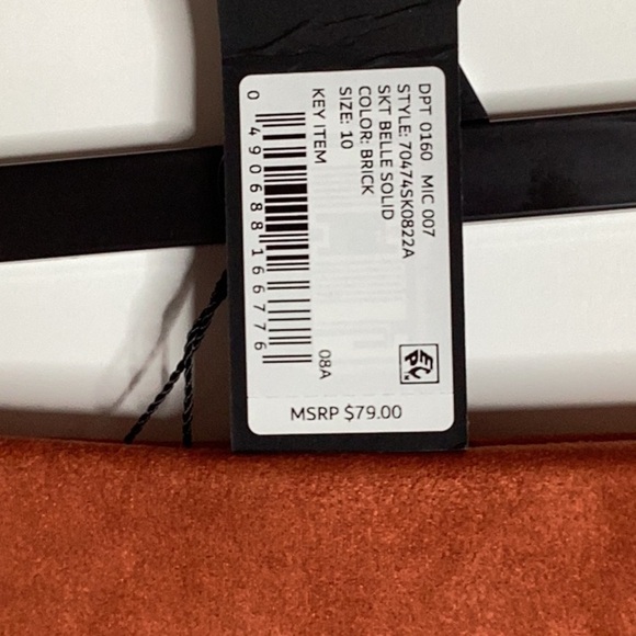 Brick Red Mini Gianni Binni Skirt size 10 - Picture 8 of 11